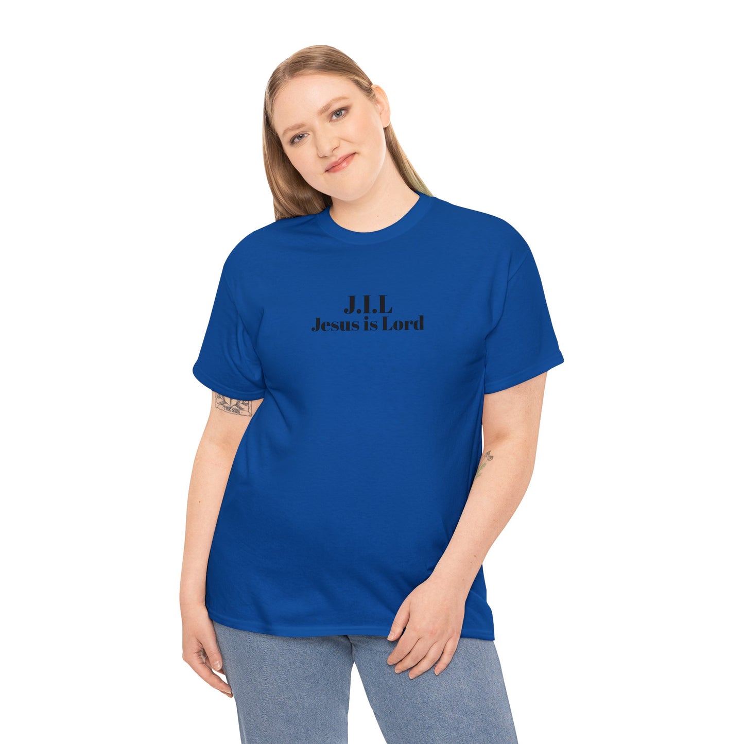 Jesus is Lord ( Alpha and the Omega graphic design ) Heavy Cotton Tee