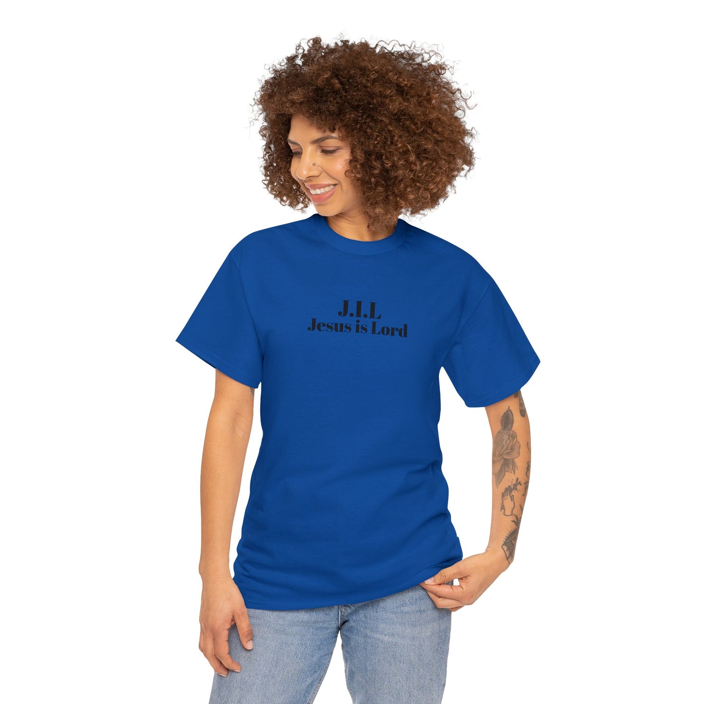 Jesus is Lord ( Alpha and the Omega graphic design ) Heavy Cotton Tee