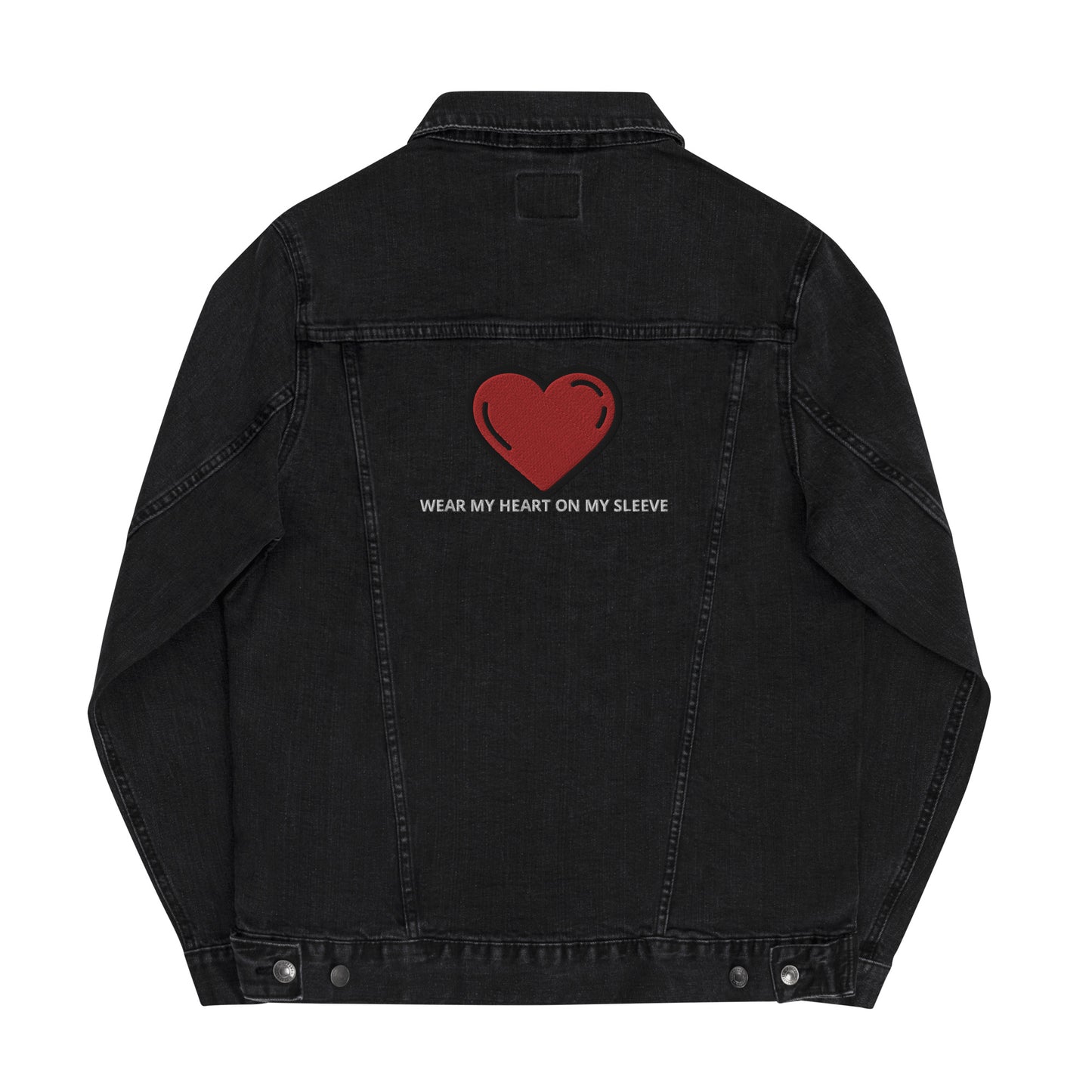 Jesus is Lord ( wear my heart on my sleeve ) denim jacket