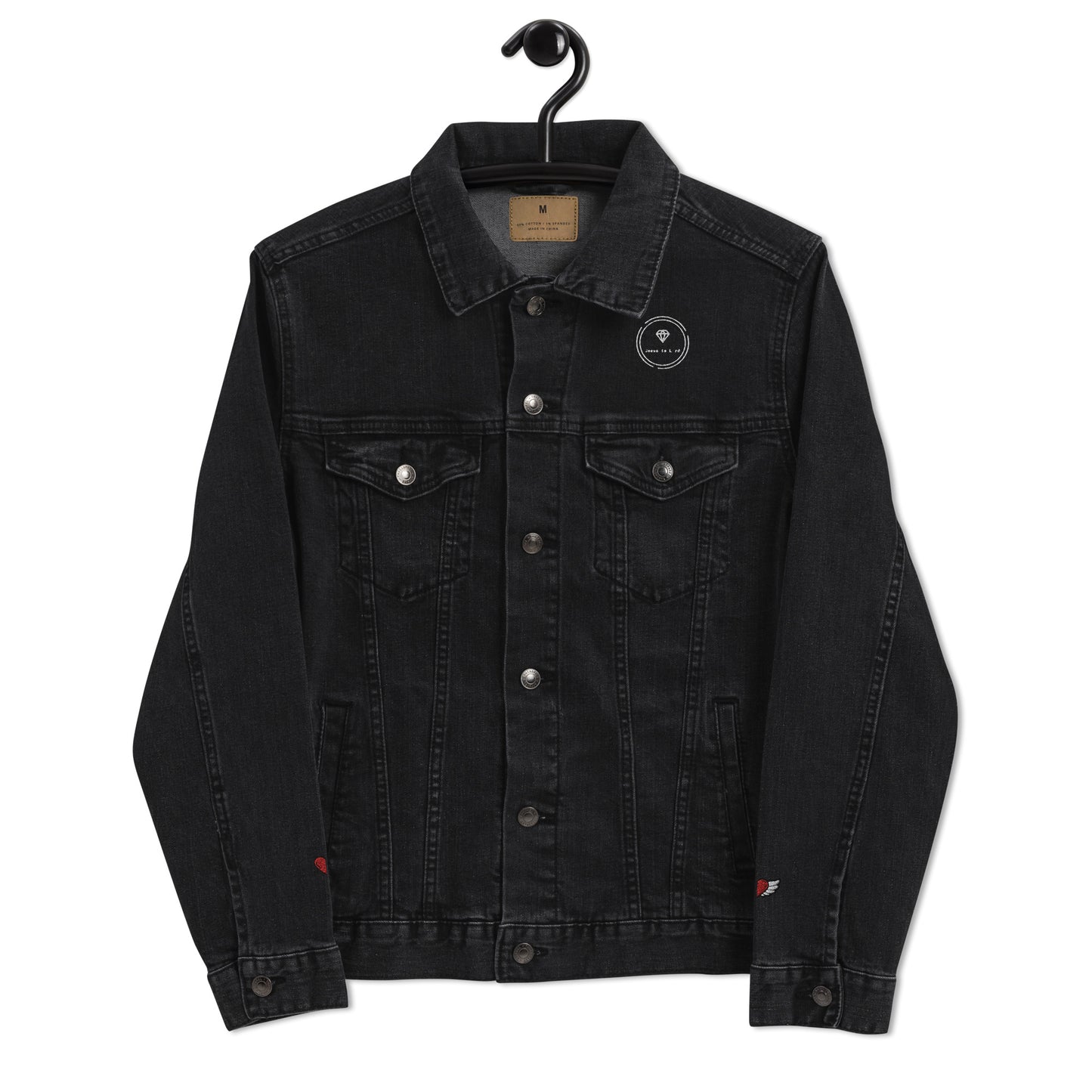 Jesus is Lord ( wear my heart on my sleeve ) denim jacket
