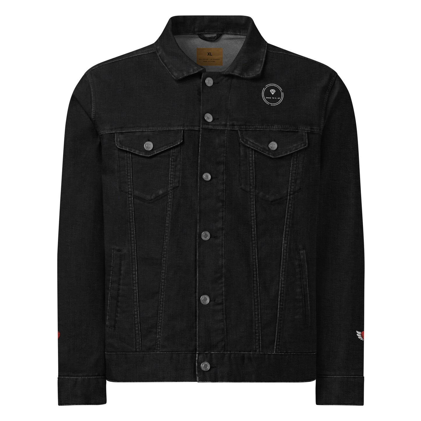 Jesus is Lord ( wear my heart on my sleeve ) denim jacket