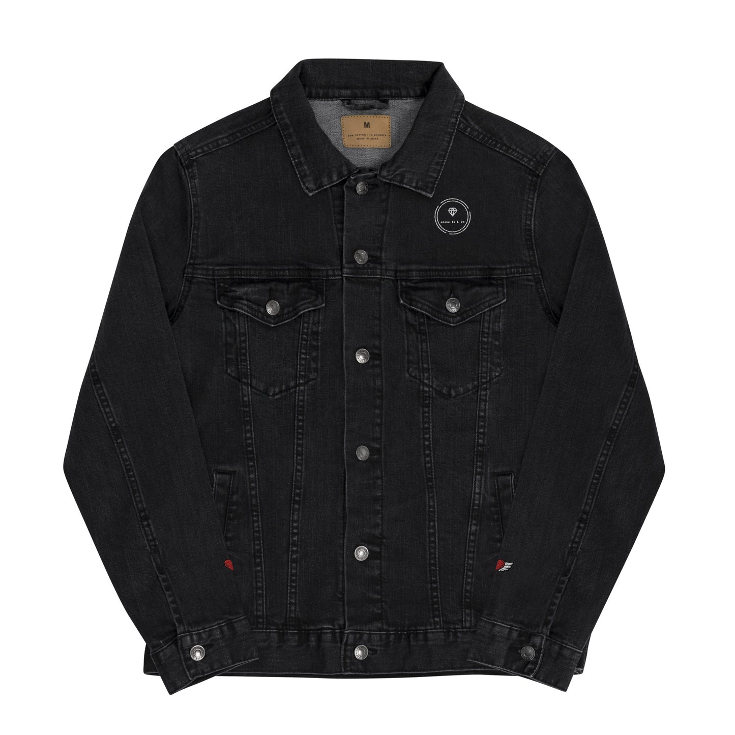 Jesus is Lord ( wear my heart on my sleeve ) denim jacket