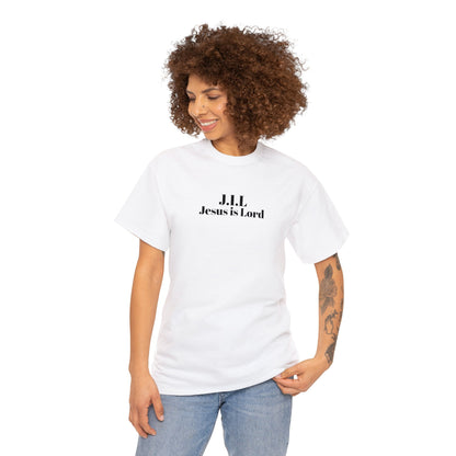 Jesus is Lord ( Alpha and the Omega graphic design )  Heavy Cotton Tee